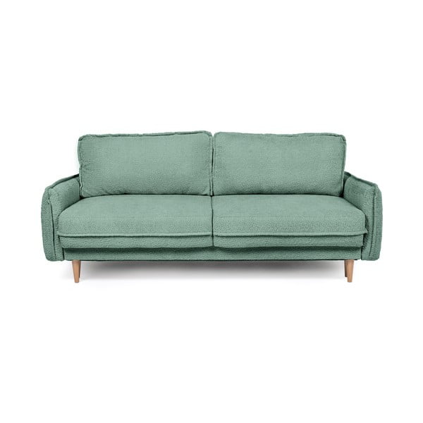 Zöld buklé kinyitható kanapé 215 cm Patti – Bonami Selection