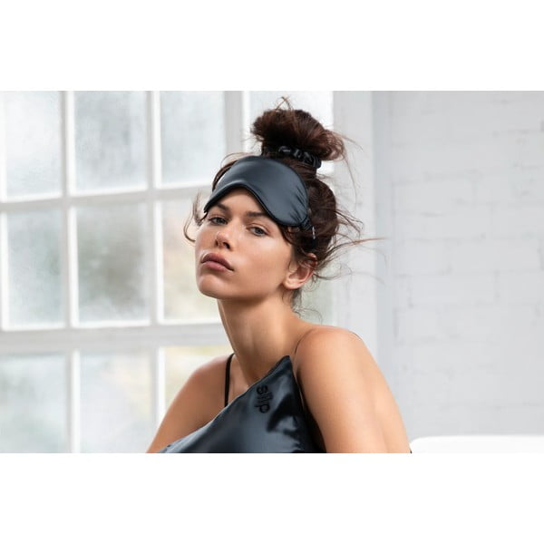 Fekete selyem alvómaszk Black – slip-image-1
