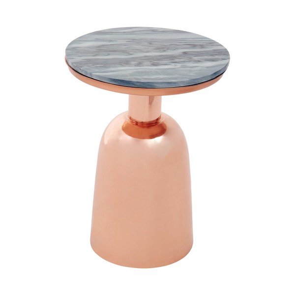 Kerek tárolóasztal márvány asztallappal ø 48 cm Amira – Premier Housewares