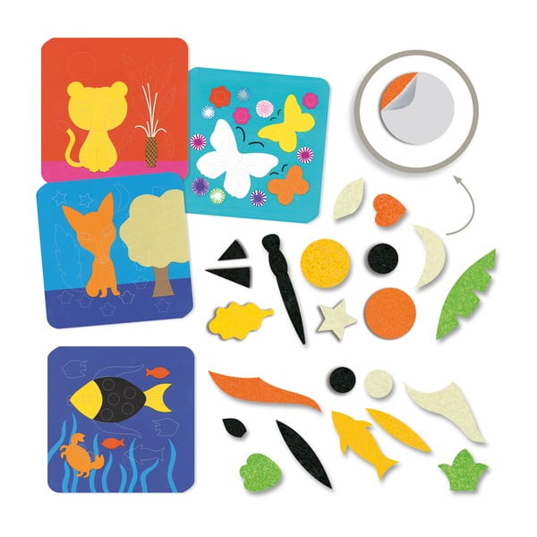Naturaleza készlet 4 db nemez állatos képhez - Djeco-image-1