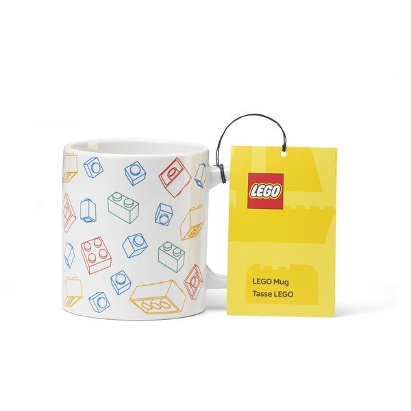 Fehér kerámia gyerek bögre 300 ml Bricks – LEGO®-image-1