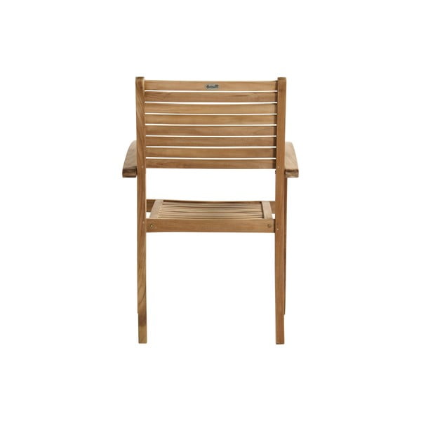 Natúr színű tömörfa kerti szék Sunderland – Hartman-image-3