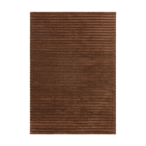 Sötétbarna kézi szövésű gyapjú szőnyeg 160x230 cm – Asiatic Carpets