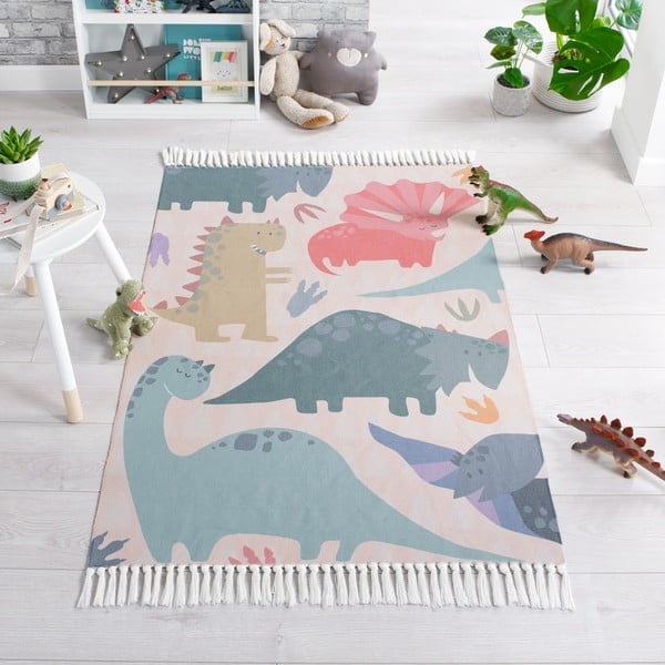 Walk the Dinosaur gyerekszőnyeg, 80 x 120 cm - Flair Rugs-image-4