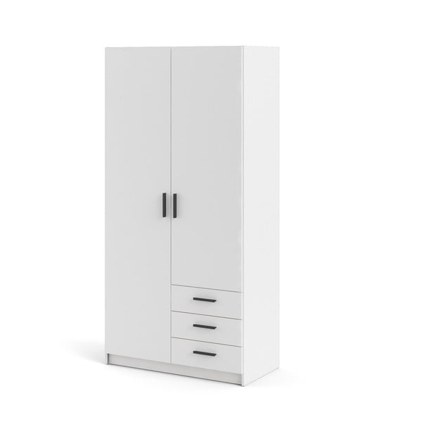 Fehér ruhásszekrény 99x200 cm Sprint – Tvilum-image-4
