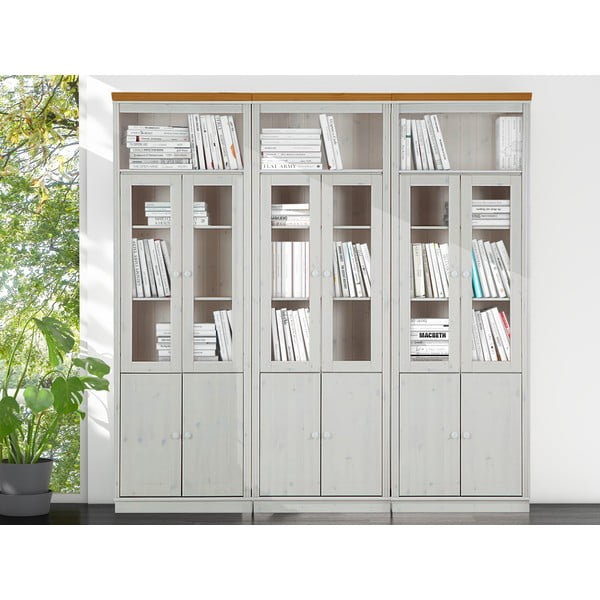 Fehér borovi fenyő tálalószekrény 518x223 cm Anita – Støraa-image-1