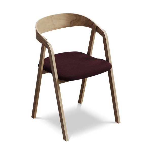 Borvörös tömörfa étkezőfotel Erika – Makamii