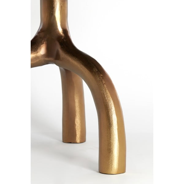 Bronzszínű-bézs üveg kerek dohányzóasztal ø 65 cm Mello – Light & Living-image-4