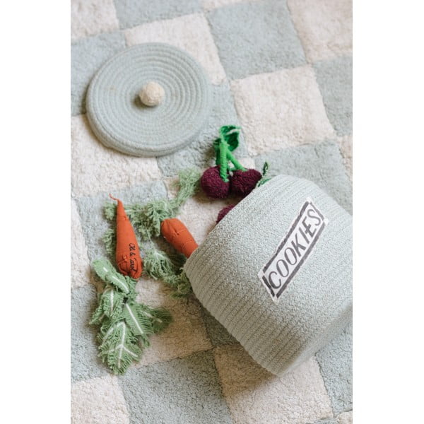 Világoskék textil játéktároló kosár ø 20x26 cm Cookie Jar – Lorena Canals-image-1