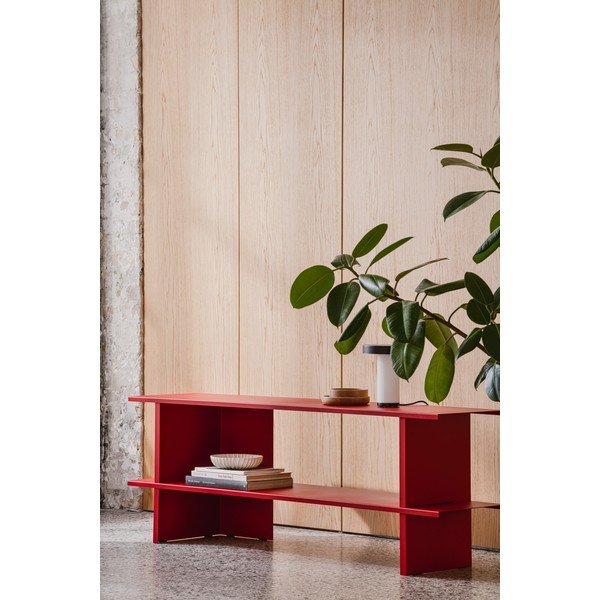 Piros fém polcos állvány 160x57x37 cm Hes – noo.ma-image-1