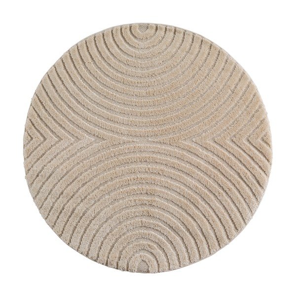 Bézs jutakeverék kerek szőnyeg ø 80 cm Art 1122 – Ayyildiz Carpets