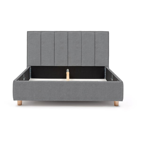 Wega kékesszürke kétszemélyes ágy ágyráccsal és tárolóhellyel, 180 x 200 cm - AzAlvásért-image-3