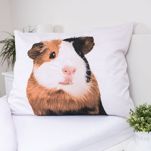 Fehér egyszemélyes pamut gyerek ágyneműhuzat 140x200 cm Guinea Pig – Jerry Fabrics-image-3