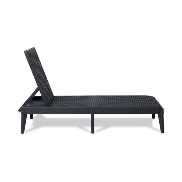 Fekete műrattan kerti napozóágy Numana – Toomax-image-2