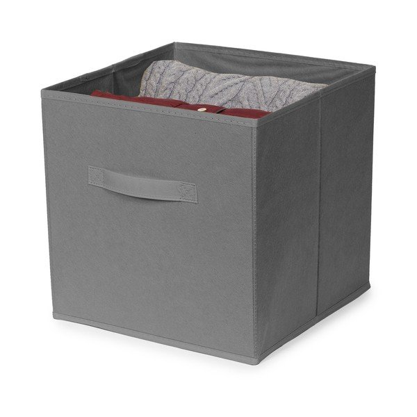 Sötétszürke műanyag tárolódoboz 31x31x31 cm – Compactor-image-1