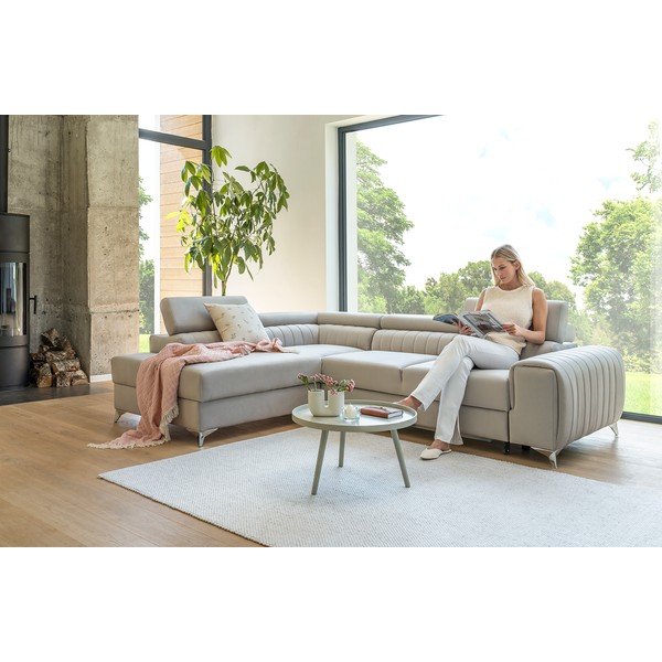 Sötétszürke bársony kinyitható-tárolóhelyes sarokkanapé (bal oldali-L alakú) Laurence – ELTAP-image-4