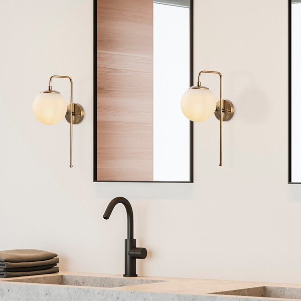 Fehér-sárgaréz színű fali lámpa Viran – Opviq lights-image-2