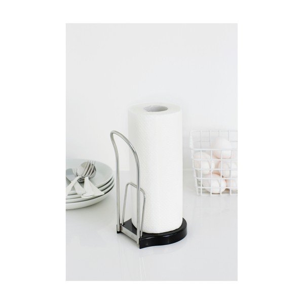 Fényes fekete acél papírtörlő tartó – Brabantia-image-1