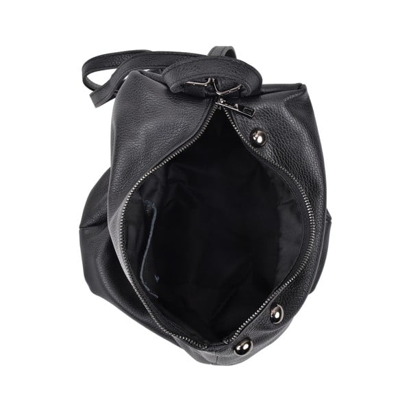 Mell fekete bőr hátitáska - Luisa Vannini-image-3