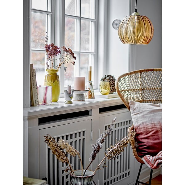 Borostyán színű függőlámpa üveg búrával ø 22 cm Adar – Bloomingville-image-1