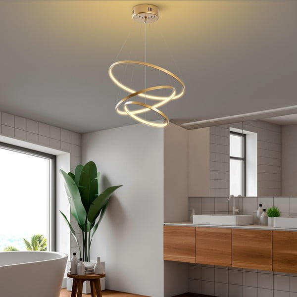 Aranyszínű LED függőlámpa ø 50 cm Simit – Opviq lights-image-2