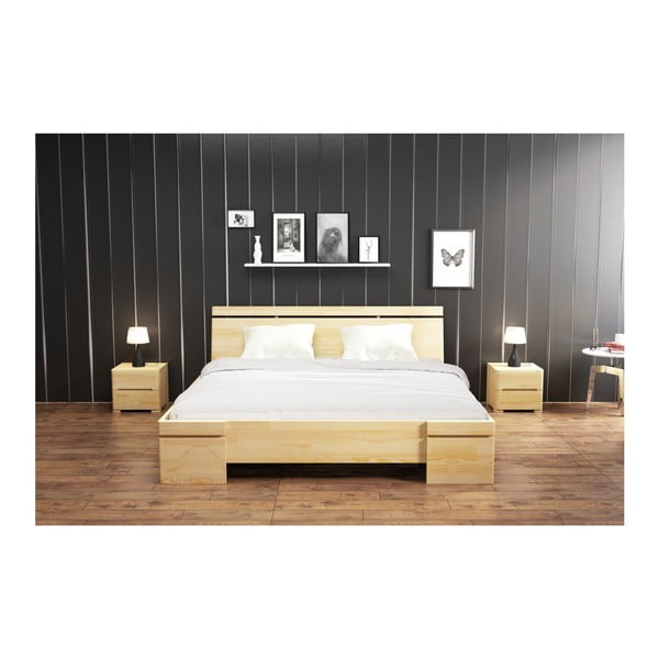 Sparta Maxi kétszemélyes ágy borovi fenyőből, 200 x 200 cm - Skandica-image-4