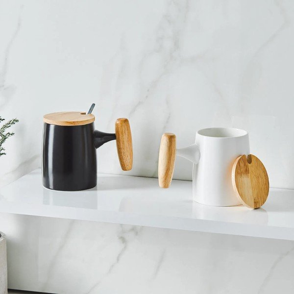 Fekete porcelán bögre 0.4 l Knight – Hermia-image-2