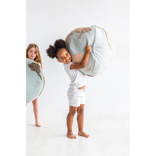 Kék-bézs gyerek babzsákfotel World Map – Lorena Canals-image-4