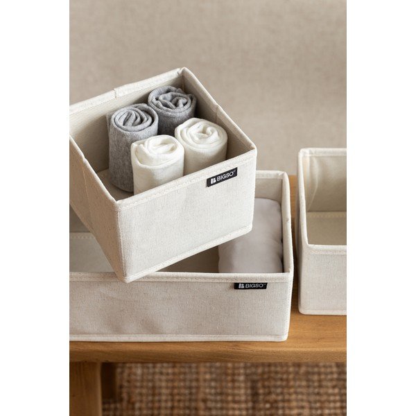 Textil fiókrendszerező készlet 3 db-os Soft Storage – Bigso-image-2