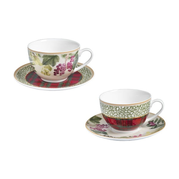 Sottobosco Tea Cup 2 db porcelán csésze és csészealj - Brandani