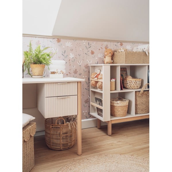 Bézs gyerek könyvespolc 120x40 cm Miloo – Pinio-image-4