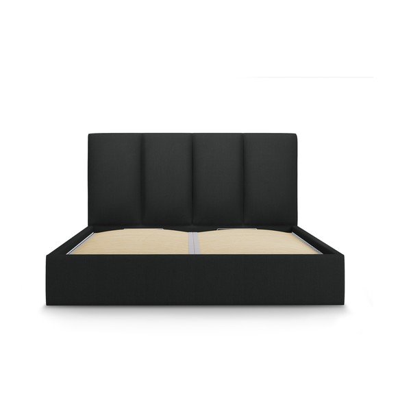 Juniper fekete kétszemélyes ágy, 140 x 200 cm - Mazzini Beds-image-2