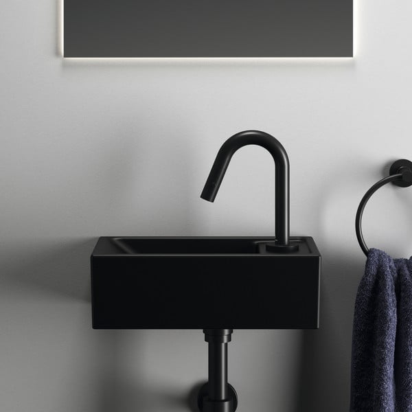 Matt fekete kerámia WC mosdó 37x21 cm i.Life S – Ideal Standard-image-4