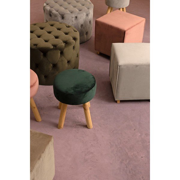 Szürke bársony puff Lorella – Yes Everyday-image-2