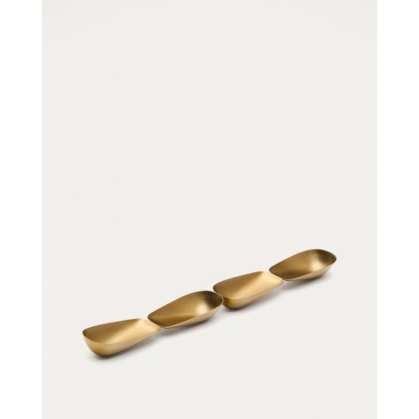 Aranyszínű rozsdamentes acél szervírozó tálka Aruc – Kave Home-image-4