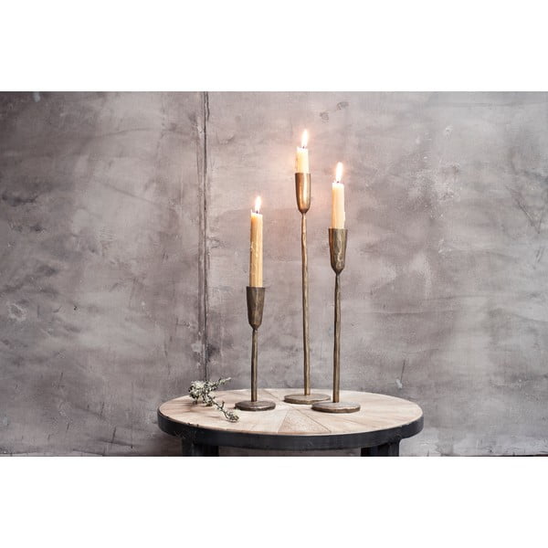 Mbata aranyszínű fém gyertyatartó, magasság 40 cm - Nkuku-image-1