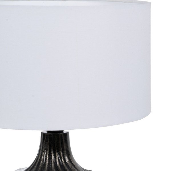 Fekete-fehér asztali lámpa textil búrával (magasság 52,5 cm) – Ixia-image-1