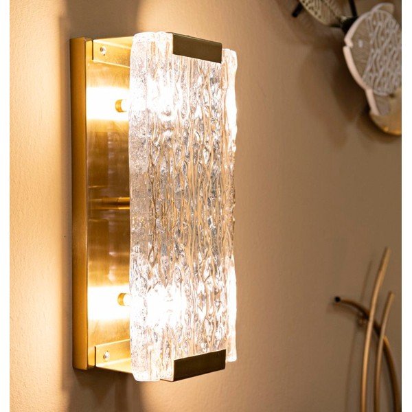 Aranyszínű üveg fali lámpa Oblin – Mauro Ferretti-image-1