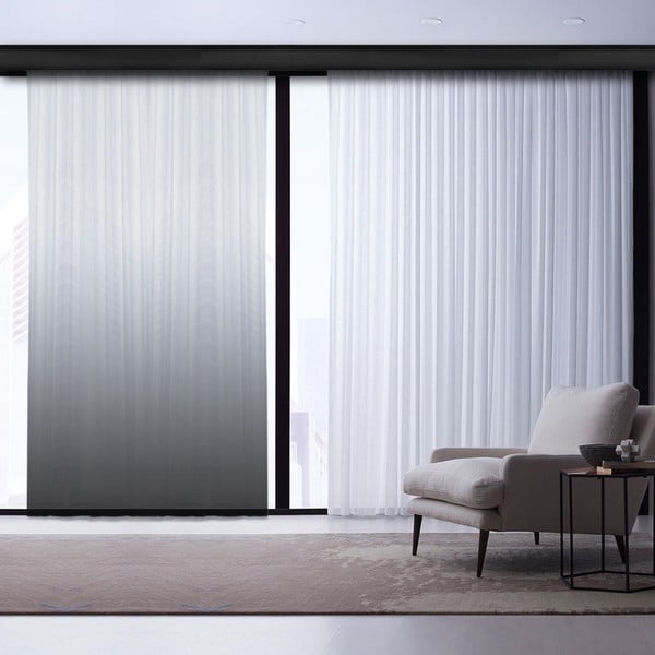 Szürke-fehér függöny, 140 x 260 cm