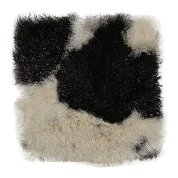 Spotted fekete-fehér rövid szálas szőrme ülőpárna, 37 x 37 cm - Arctic Fur