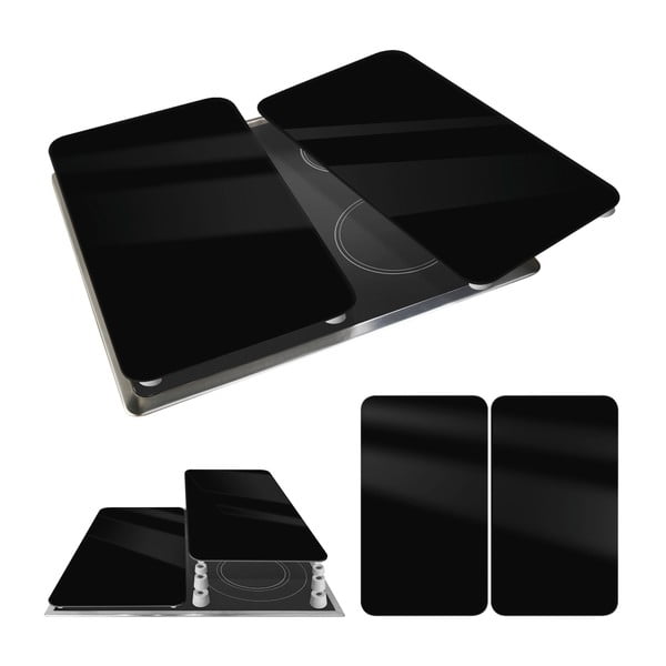 Edzett üveg tűzhely fedőlap szett 2 db-os 30x52 cm Universal – Wenko-image-2