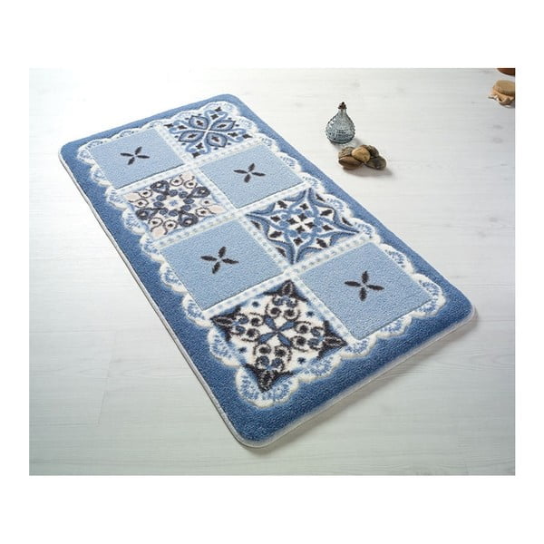 Confetti Bathmats Ceramic kék fürdőszobai szőnyeg, 50 x 57 cm