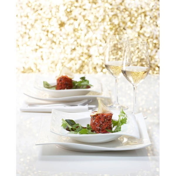 Motion fehér porcelán desszertes tányér, 18 x 18 cm - Maxwell & Williams-image-1