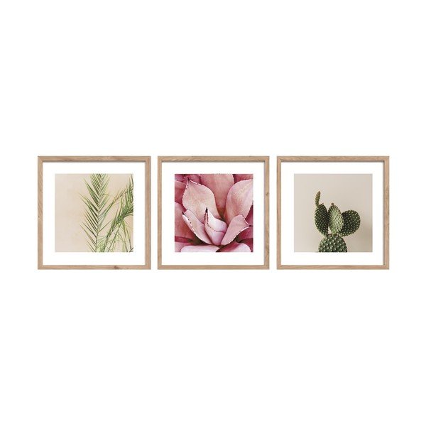 Nyomtatott keretezett kép szett 3 db-os 30x30 cm Fresh – Styler
