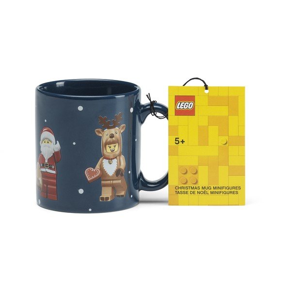 Sötétkék kerámia gyerek bögre 300 ml Christmas Minifigures – LEGO®-image-3