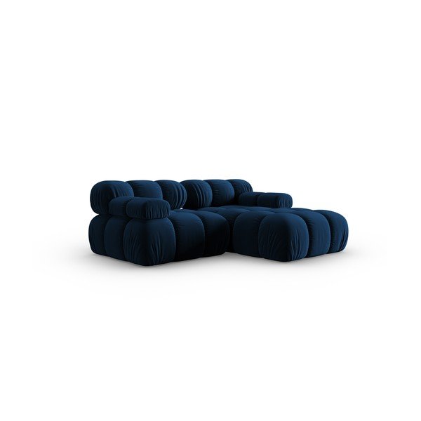 Kék bársony sarokkanapé (jobb oldali) Bellis – Micadoni Home-image-3