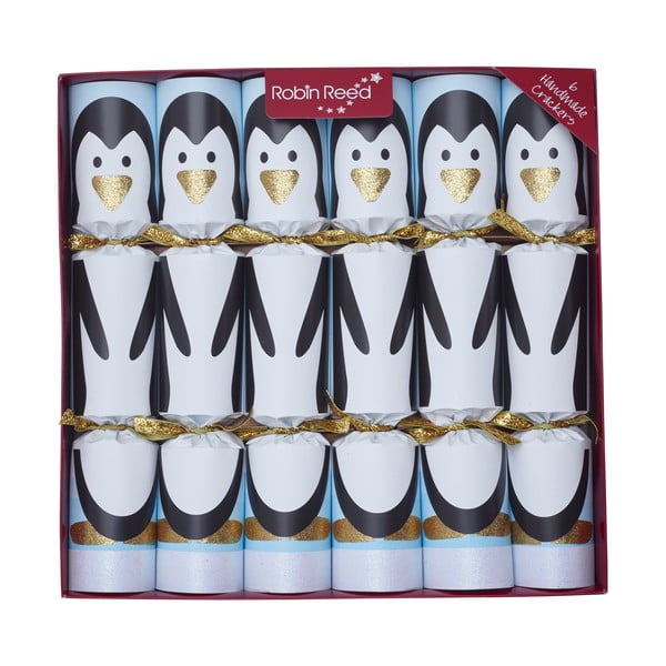 Karácsonyi cracker készlet 6 db-os Racing Penguin - Robin Reed