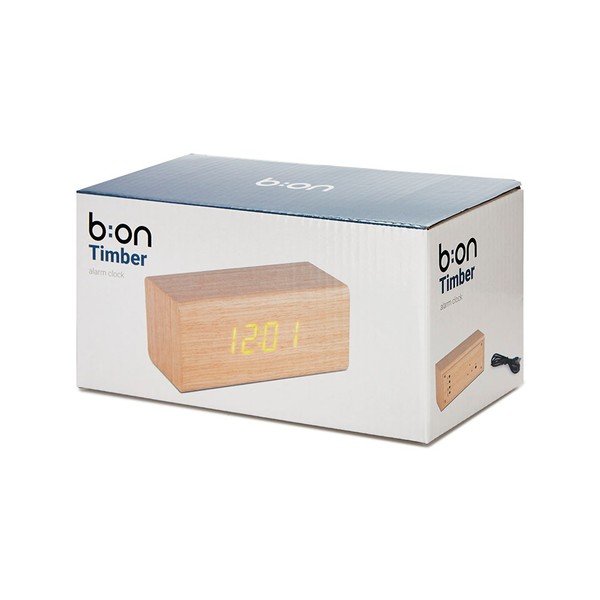 Digitális asztali ébresztőóra Timber – Balvi-image-2
