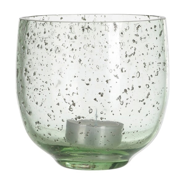 Zöld üveg gyertyatartó, ⌀10 cm - A Simple Mess