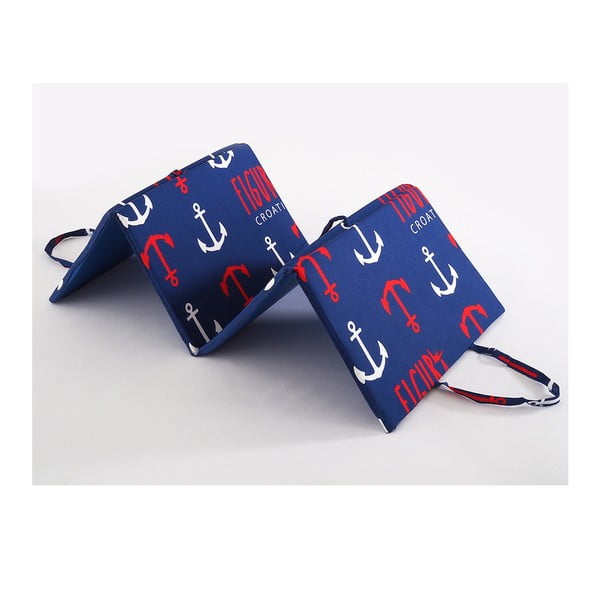 Piros-kék kerti székpárna napozóágyra 49x137 cm   Anchors – B.E.S.-image-1